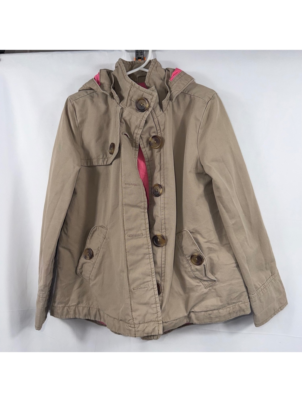 Gap Kids Girls S 6-7 Khaki Hooded Utility Jacket